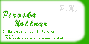 piroska mollnar business card